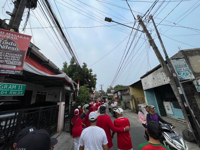 Jalan, Sehat HUT Kemerdekaan RI ke-81,RW 06 Pancoran Mas Depok 049
