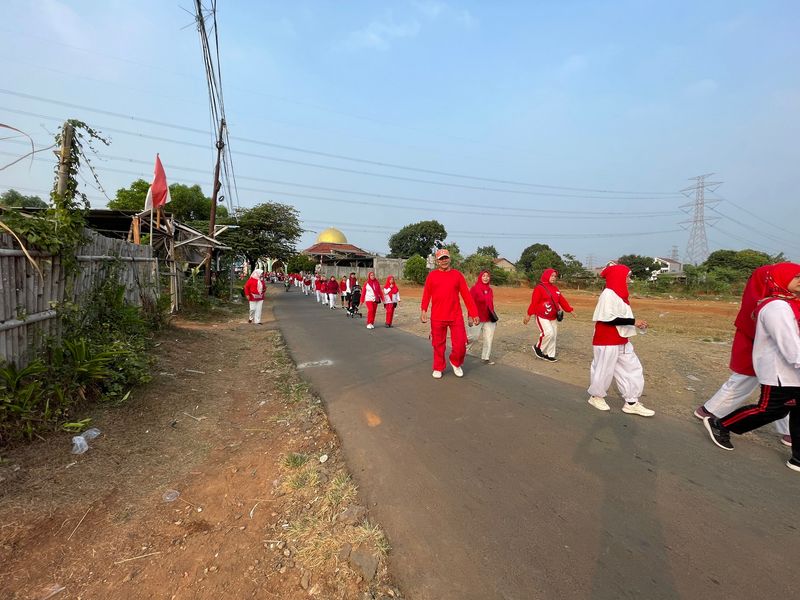Jalan, Sehat HUT Kemerdekaan RI ke-81,RW 06 Pancoran Mas Depok 056